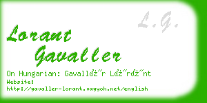 lorant gavaller business card